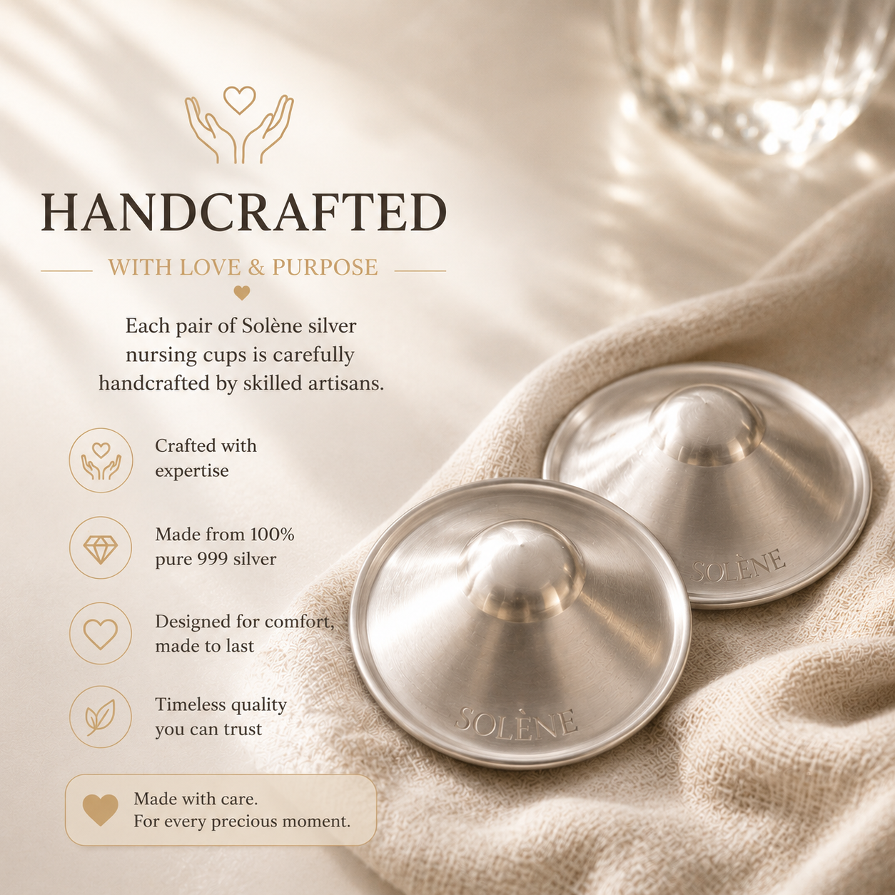 SILVER NURSING CUPS