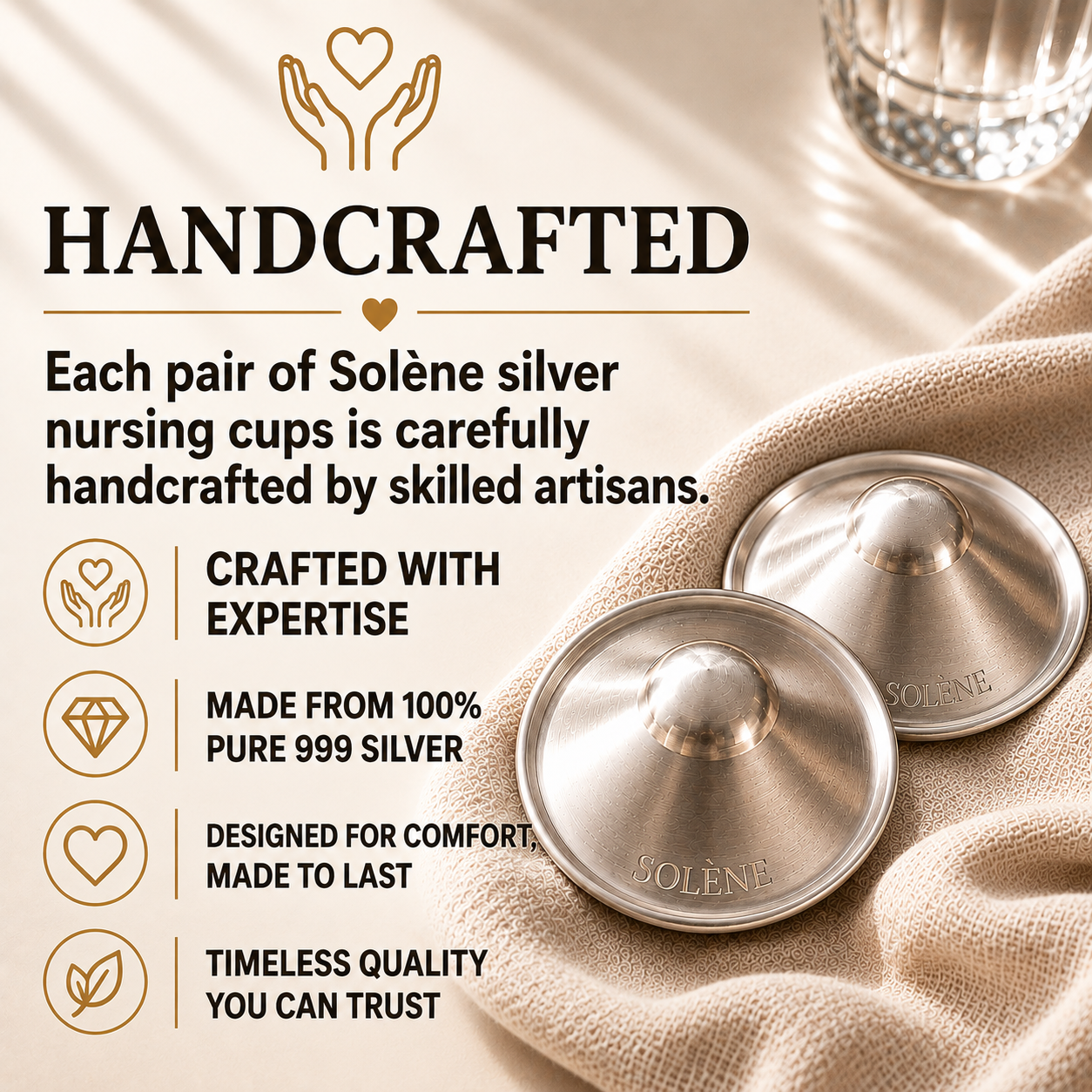 SILVER NURSING CUPS