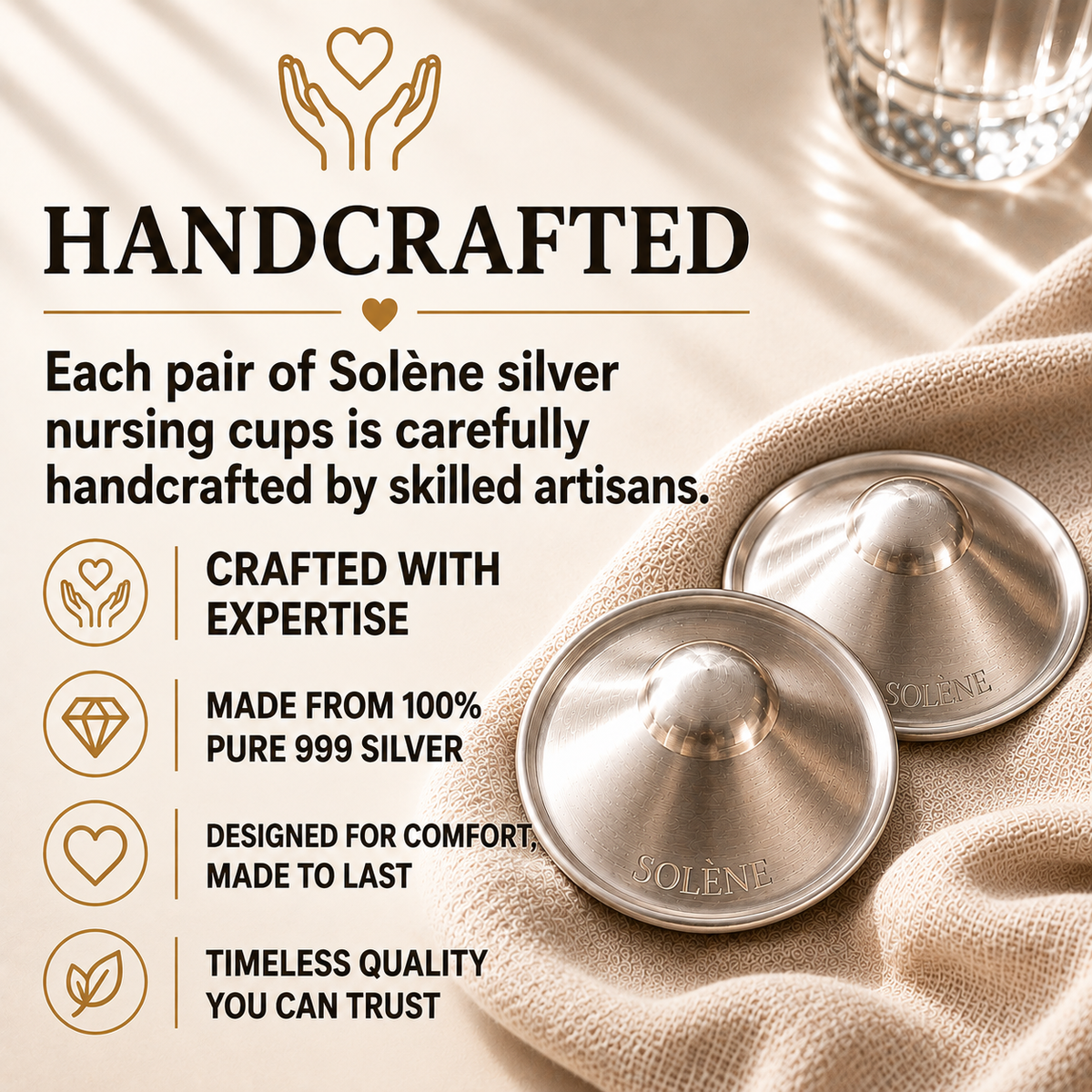 SILVER NURSING CUPS