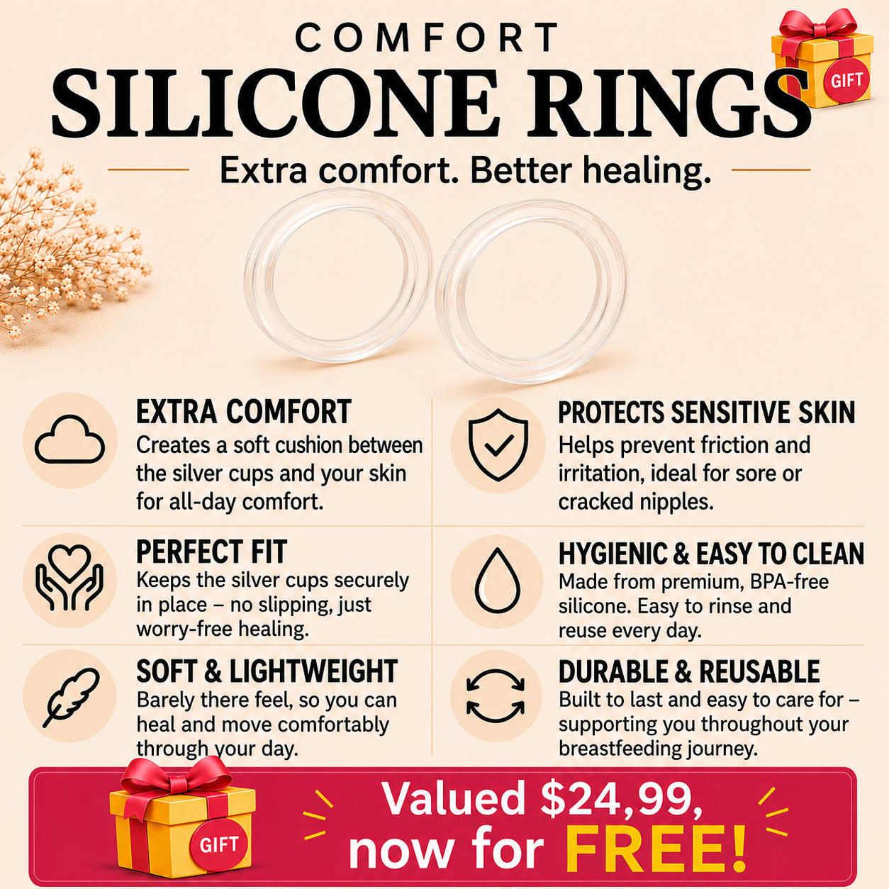 SILVER NURSING CUPS