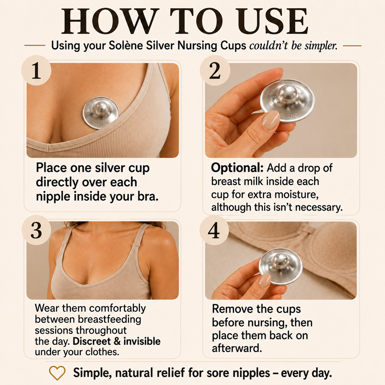 SILVER NURSING CUPS